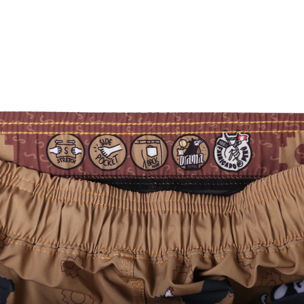 Boardshort Hombre Kusi triangulos tierra