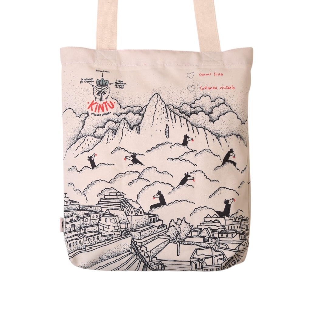 Cartera KusiMachuPicchu crema