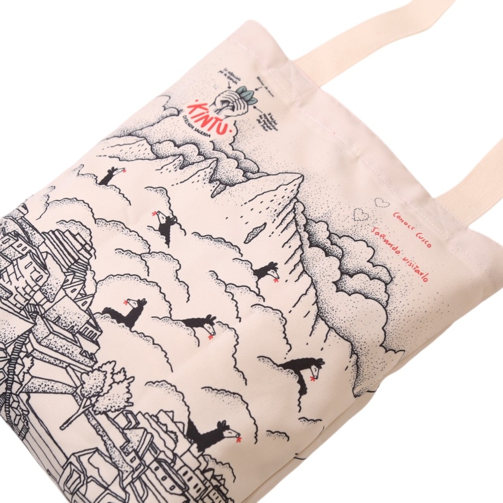 Cartera KusiMachuPicchu crema
