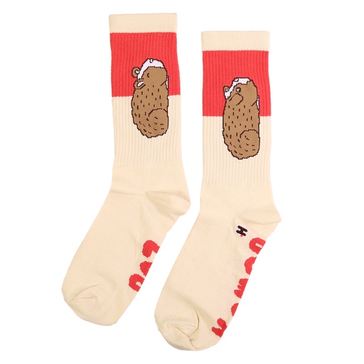 Medias Cuy paz y amor crema